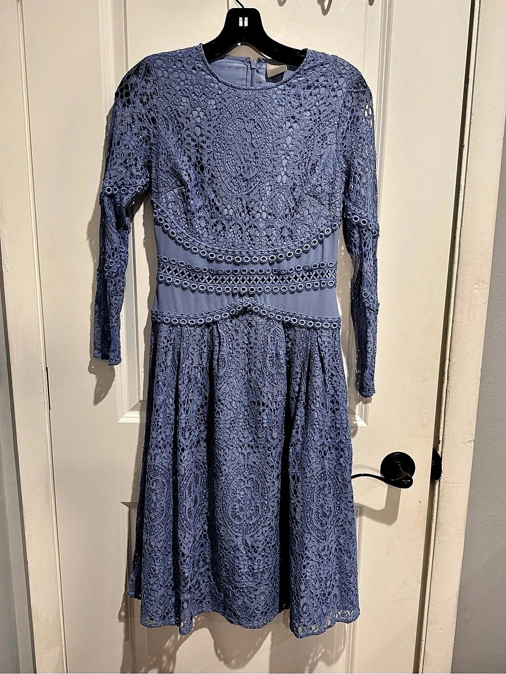 ASOS Lace Midi Dress Blue-  size 4